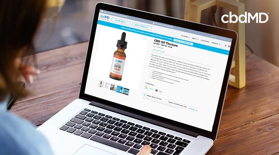 Product page image for 5000 mg CBD Oil Tincture from cbdMD