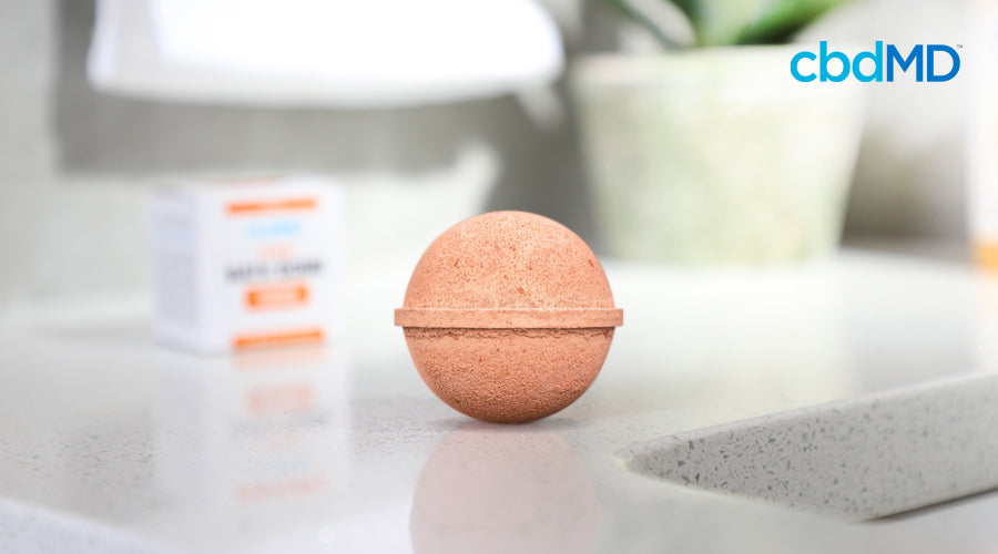 cbdMD bath bomb for relaxation