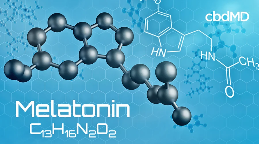 diagram showing the chemical makeup of melatonin