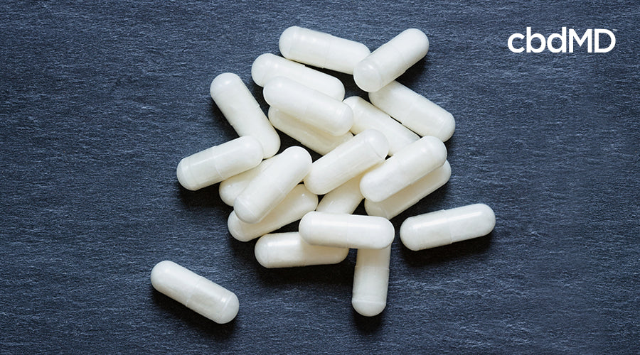 A pile of capsules clumped together 