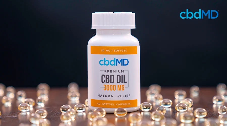 cbdMD 3000 mg cbd oil cbd softgel capsules