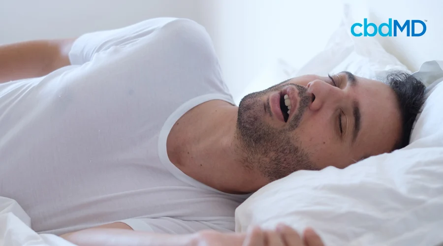 Man with a white t-shirt sleeping