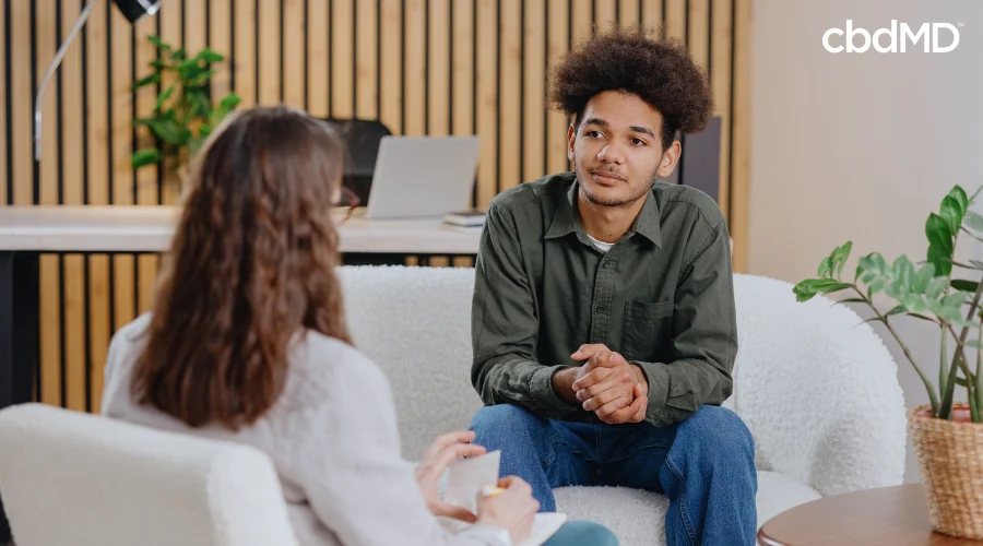 Man Speaking to Therapist for Better Mental Health