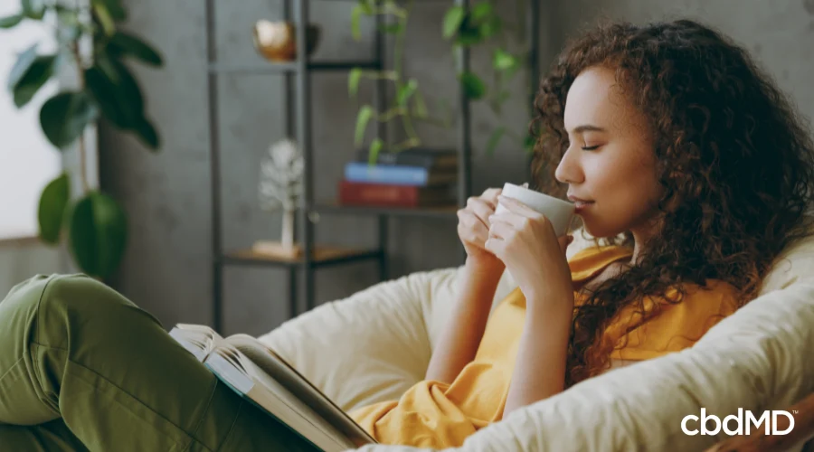 Woman Relaxing After Taking Delta 9 THC